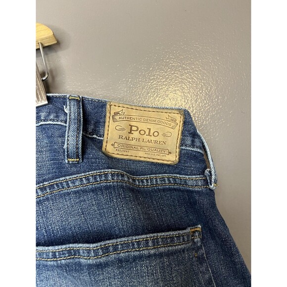 Polo Ralph Lauren Jeans Mens 44x36 Blue Straight Leg Stretch Denim Dark Wash - Picture 7 of 11